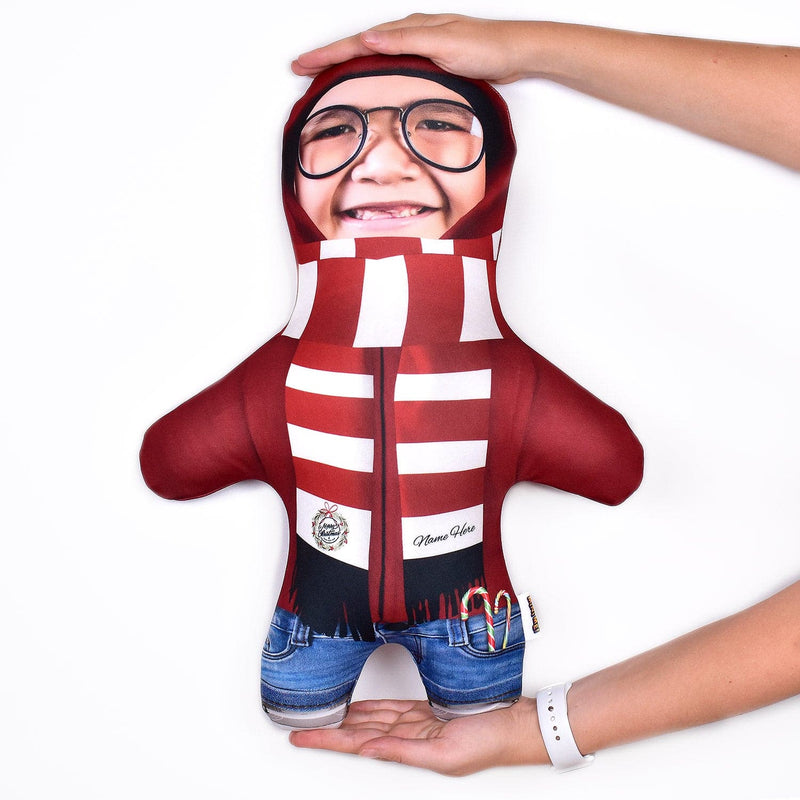 Christmas Candy Stripe Scarf - Personalised Mini Me Doll