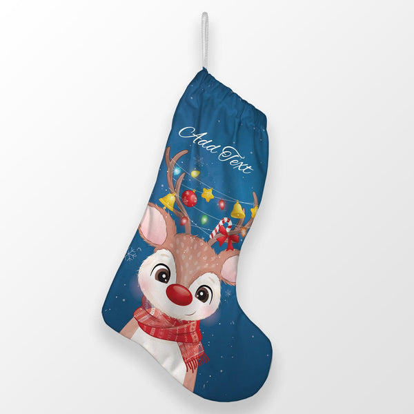 Reindeer Character - Personalised Christmas Stocking