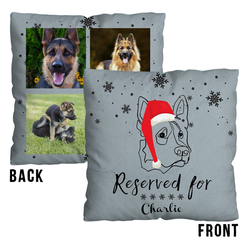 Personalised Text and Photo - Reserved For The Dog - 45cm Cushion