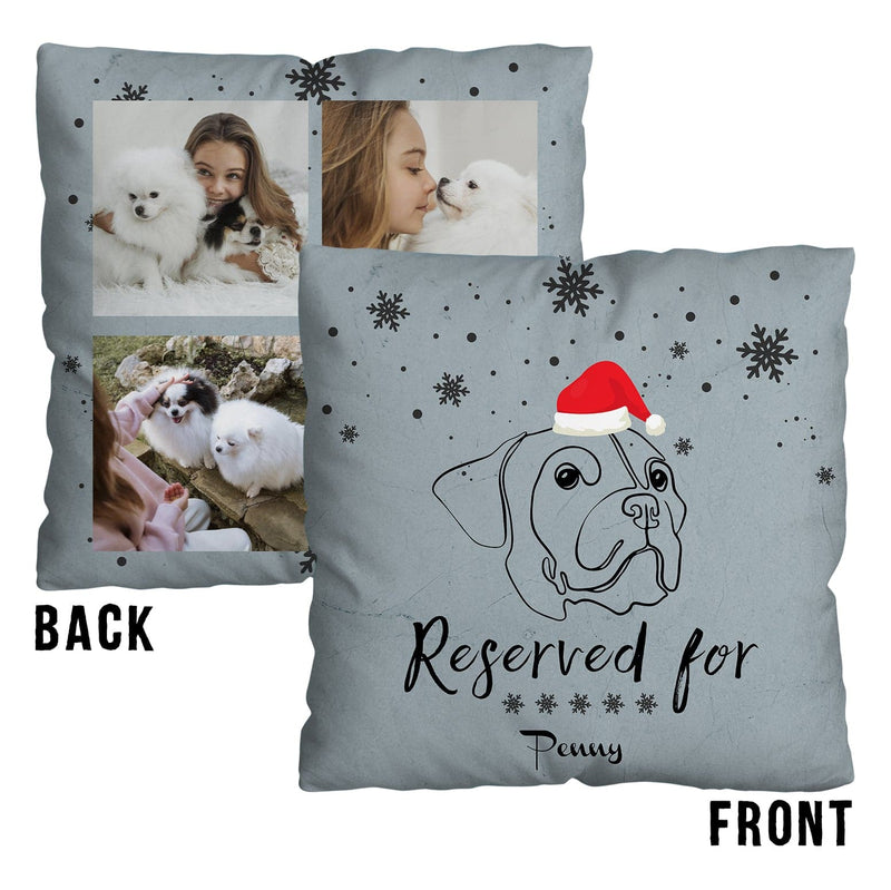Personalised Text and Photo - Reserved For The Dog - 45cm Cushion