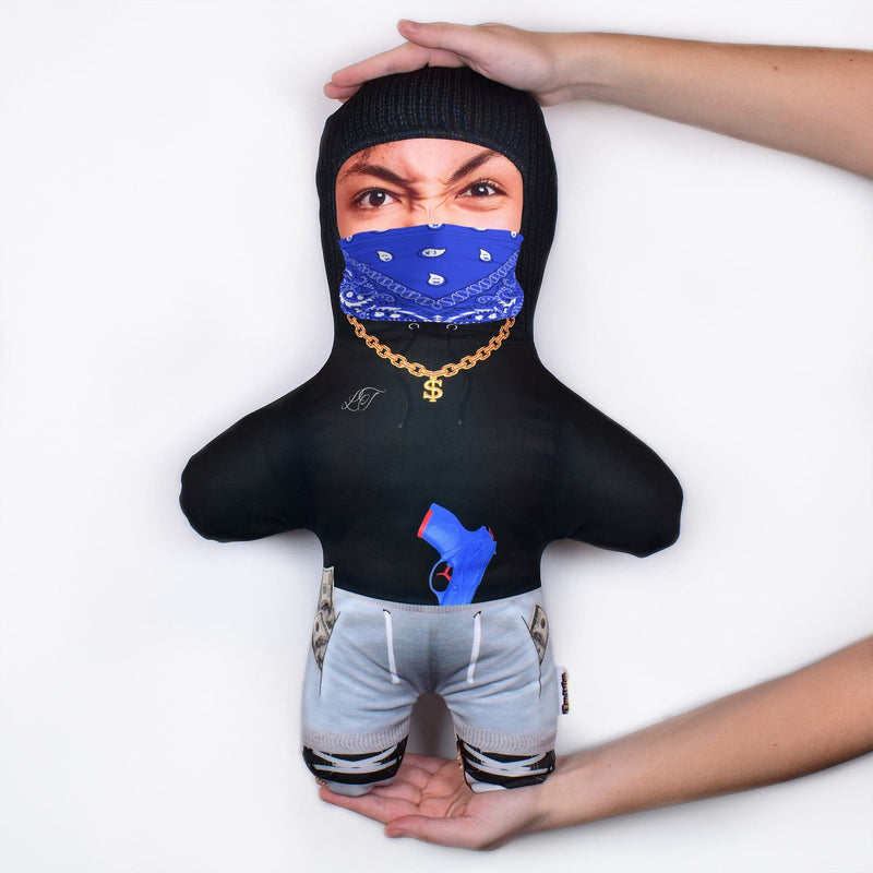 Plastic Gangster Robber - Two Colourways - Personalised Mini Me Doll