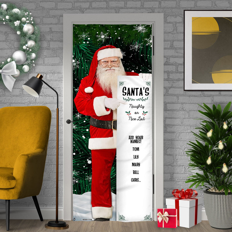 Personalised Text - Santa's List - Christmas Door Banner