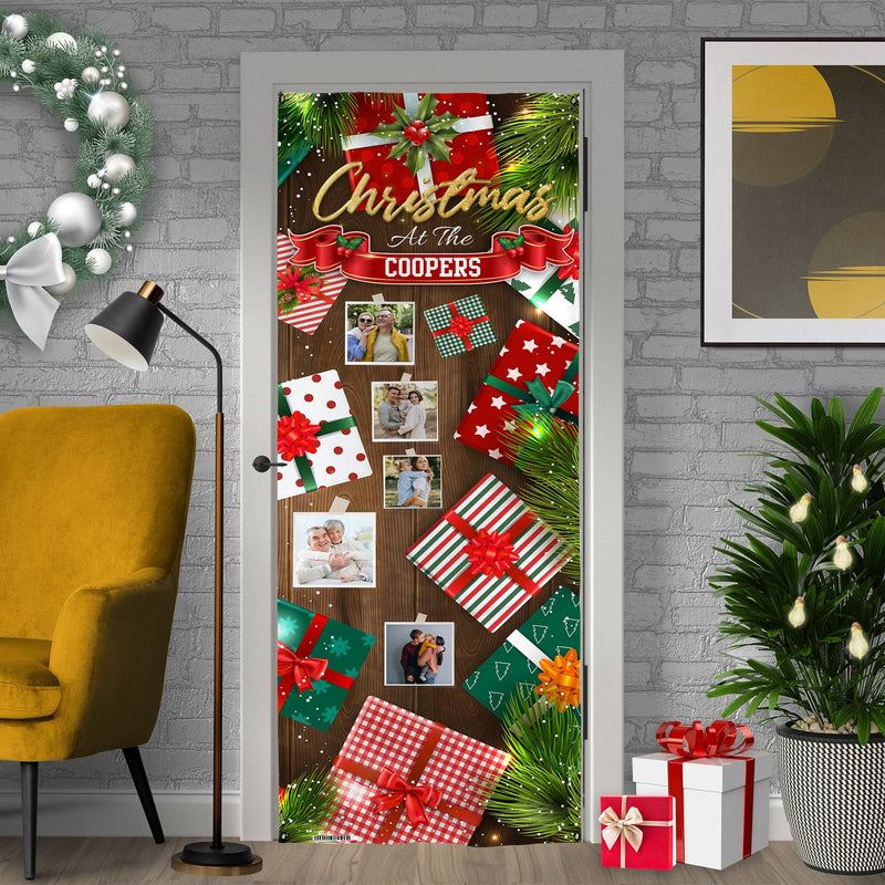 Personalised Text - Xmas At - Christmas Door Banner