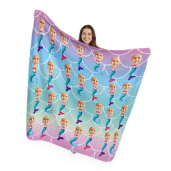Mermaid - Face Character Blanket