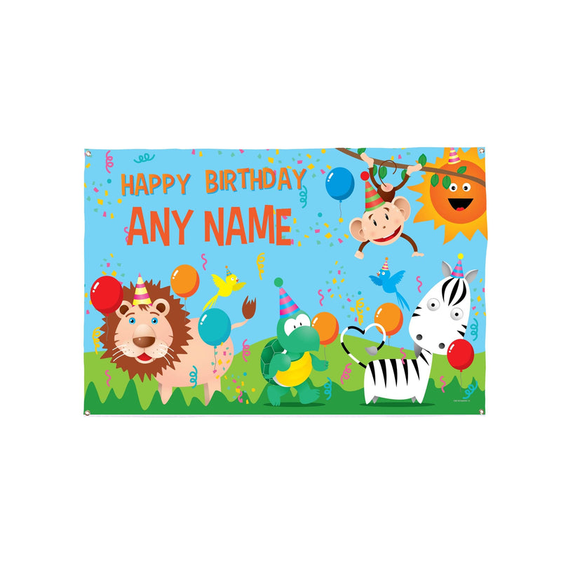 Kids Safari Birthday Banner - 5ft x 3ft