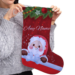 Santa Cute - Personalised Christmas Stocking