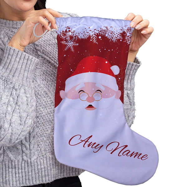 Santa Face - Personalised Christmas Stocking