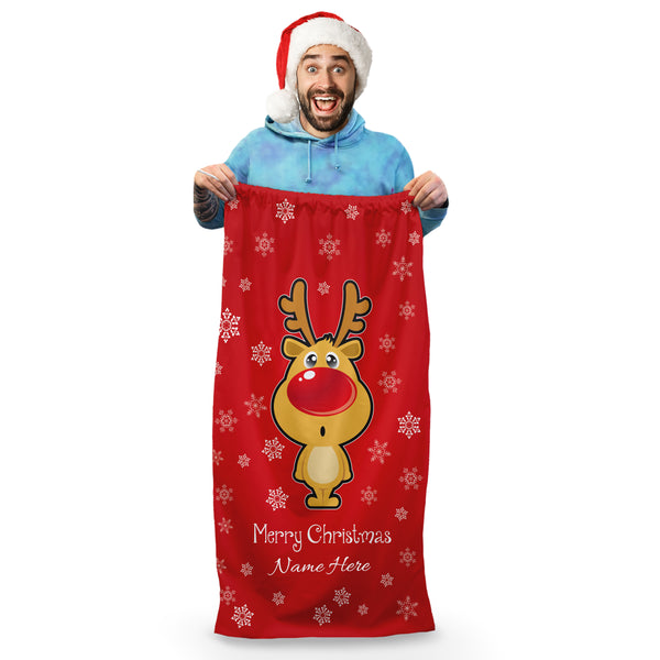 Reindeer - 4 Colours - Giant Personalised Santa Sack