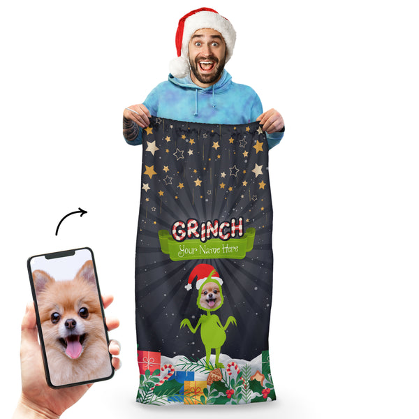 Personalised Grinch - Giant Santa Sack