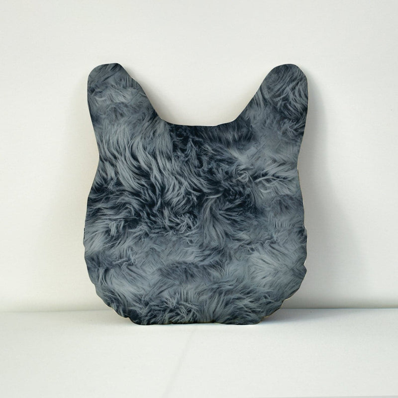 Pet Face Cushion - Grey Fur
