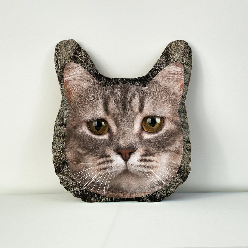 Mega Pet Face Cushion - Tabby Fur