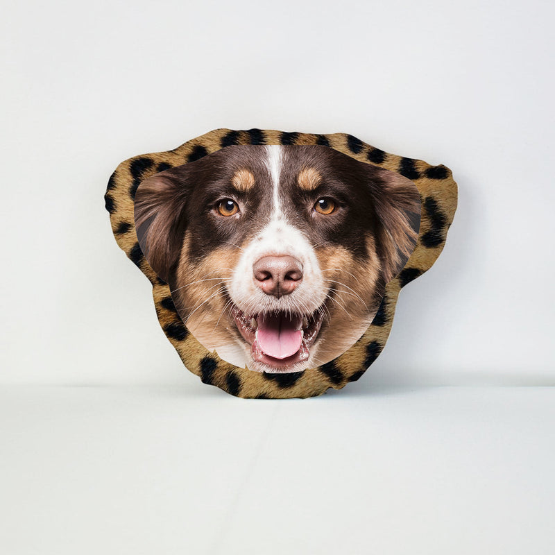 Mega Pet Face Cushion - Leopard Print