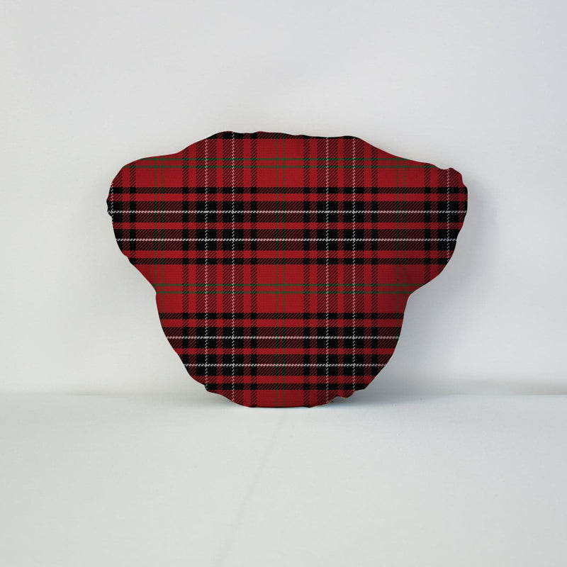 Mega Pet Face Cushion - Red Tartan