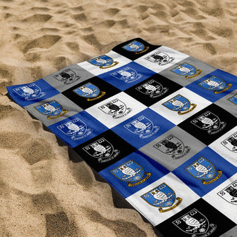 Sheffield Wednesday FC Chequered - Personalised Beach Towel 
