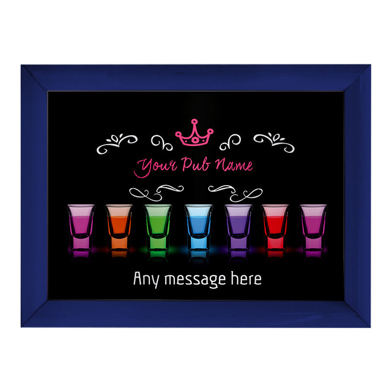 Personalised Shots Bar - A4 Metal Sign Plaque