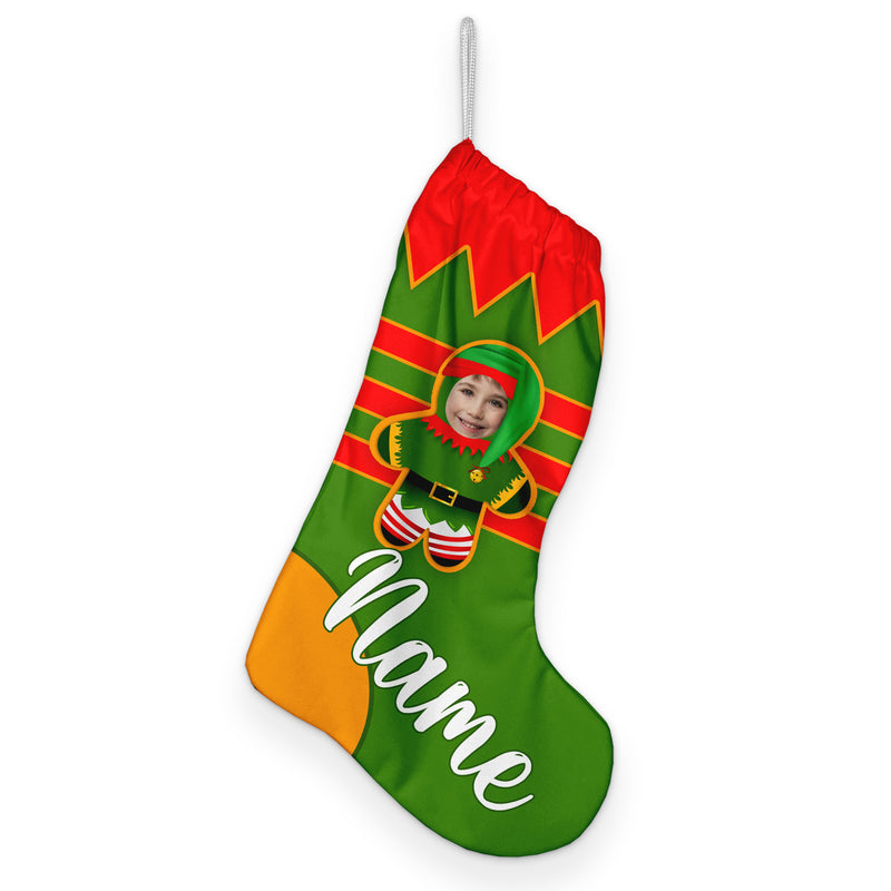 Mini Elf - Personalised Photo Christmas Stocking