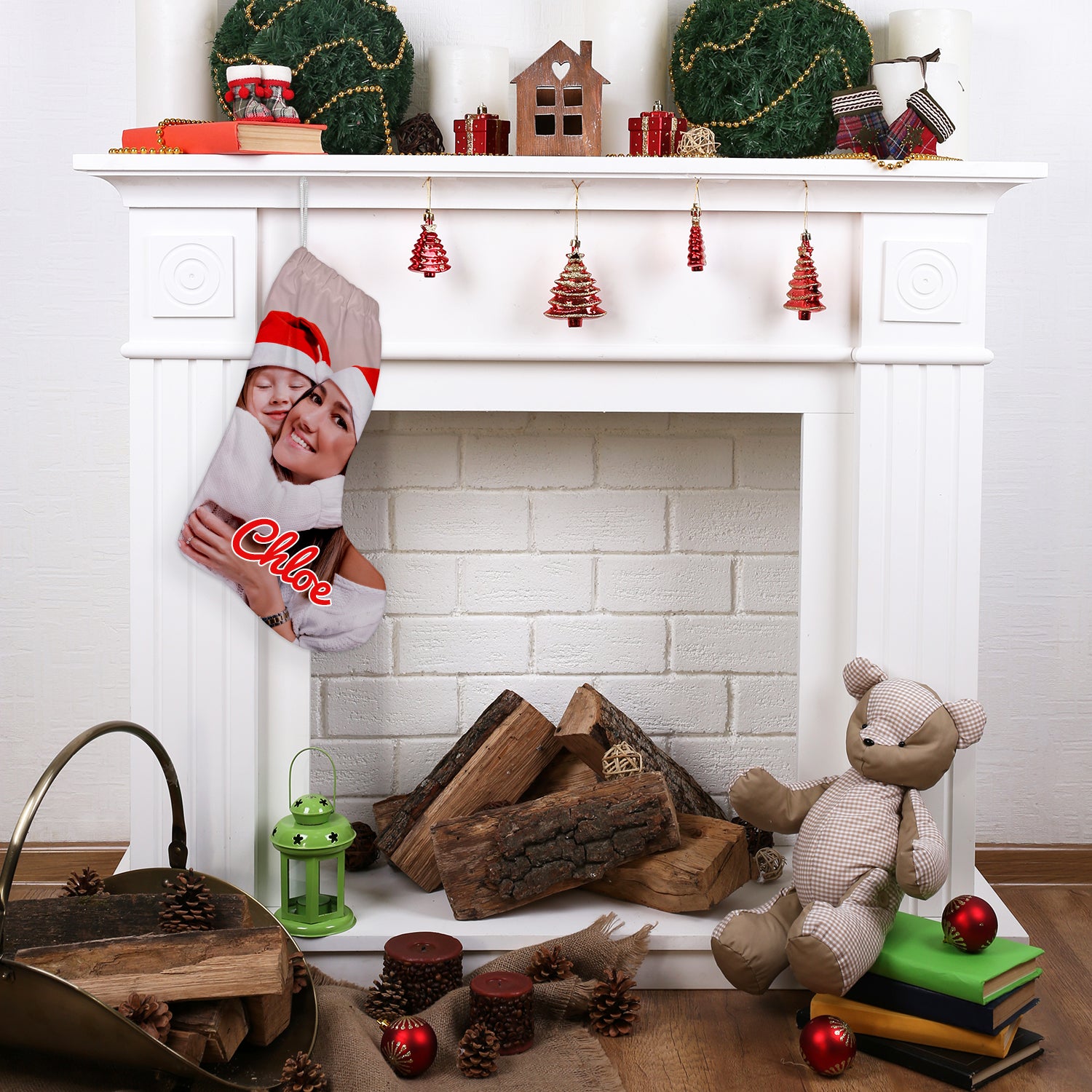 Create Your Own - Festive Personalised Text and Photo Christmas Stocking