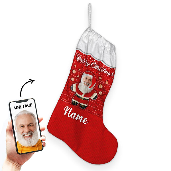 Mini Santa - Personalised Photo Christmas Stocking
