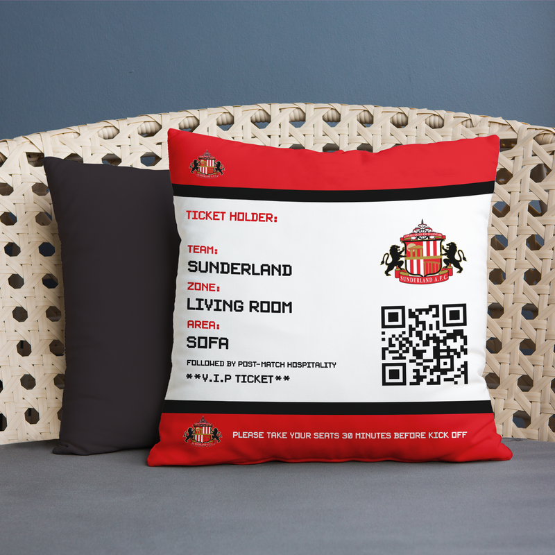 Sunderland AFC - Football Ticket 45cm Cushion - Officially Licenced