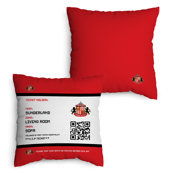 Sunderland AFC - Football Ticket 45cm Cushion - Officially Licenced