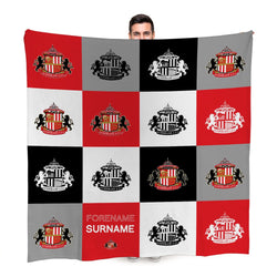 Sunderland AFC - Chequered Fleece Blanket - Officially Licenced