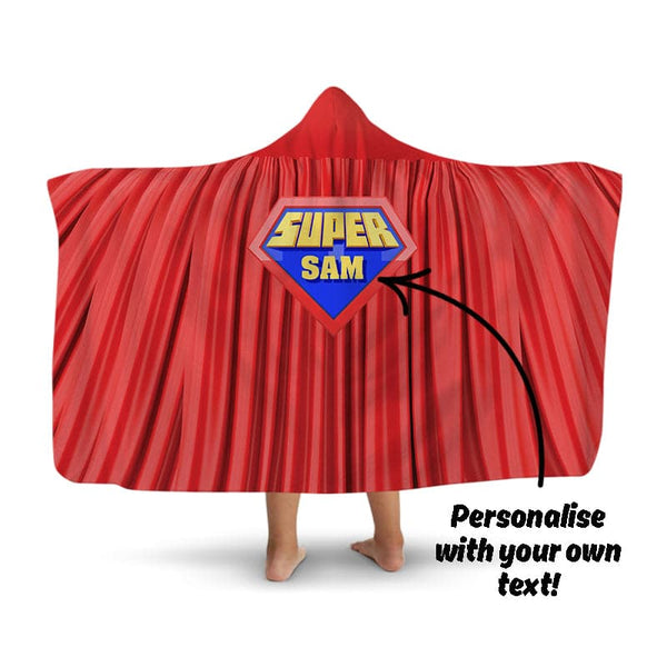 Personalised Super Hero - Hooded Blanket - Kids