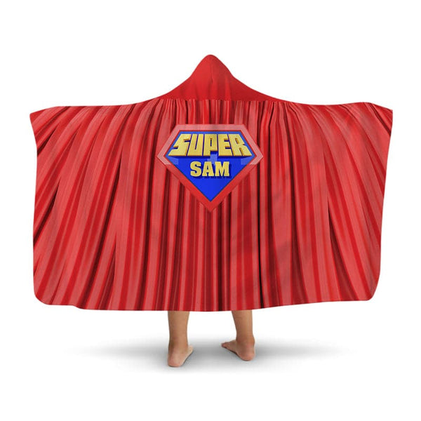 Personalised Super Hero - Hooded Blanket - Kids