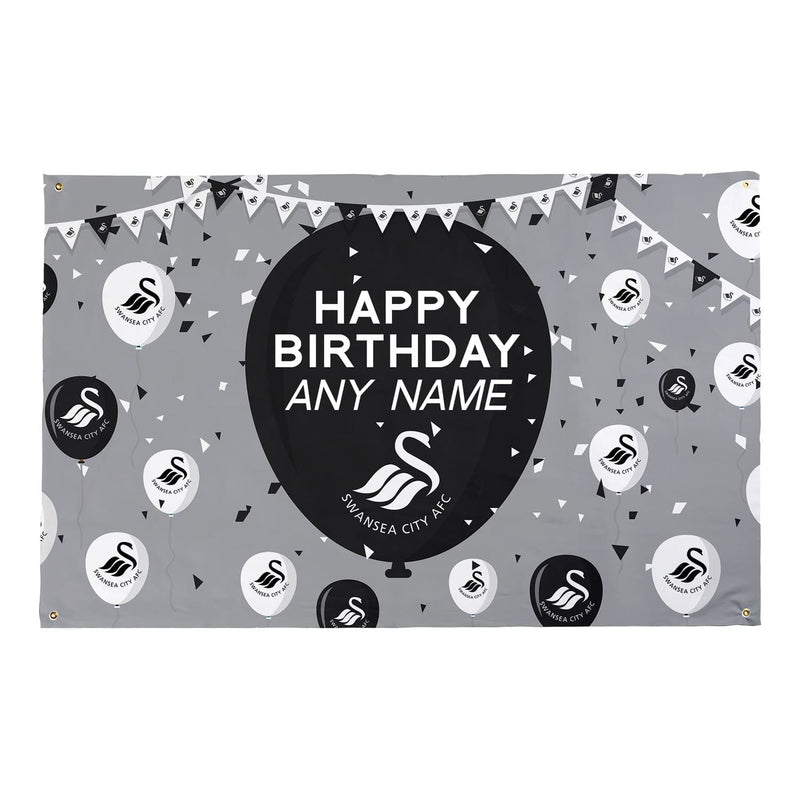 Swansea AFC Personalised Football Gifts Large Banner