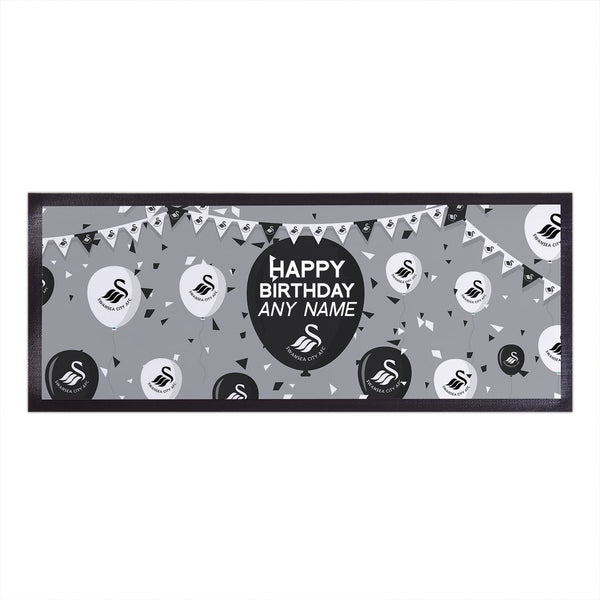 Swansea City AFC - Balloons Personalised Bar Runner - Officially Licenced