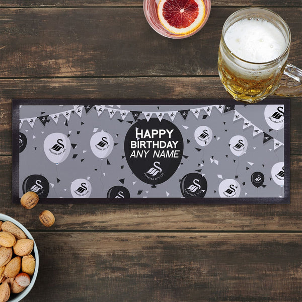 Swansea City AFC - Balloons Personalised Bar Runner - Officially Licenced