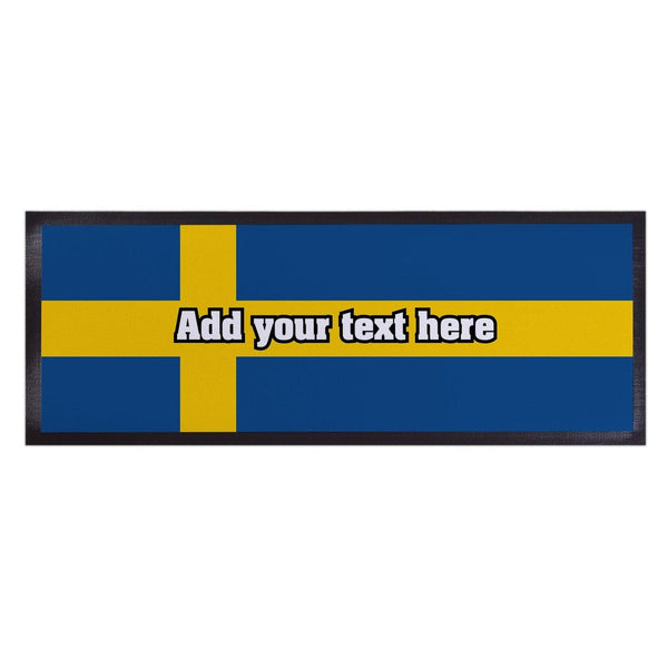 Personalised Bar Runner - Sweden Flag