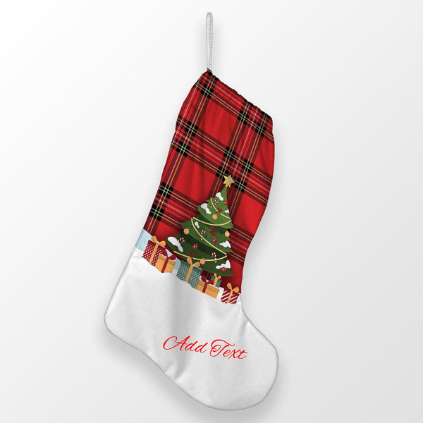 Tartan Tree - BLANK - Christmas Stocking