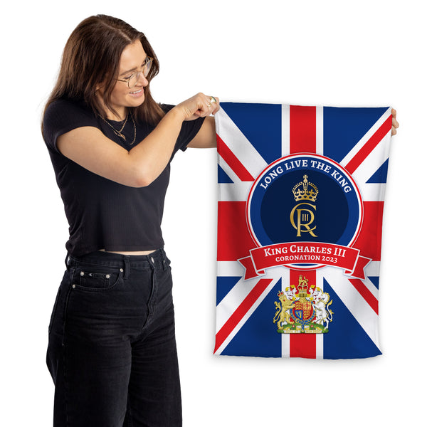 King Charles Coronation - Royal Cypher - Lightweight, Microfibre Tea Towel