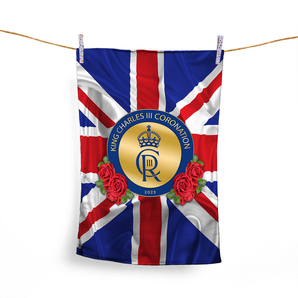 King Charles Coronation - Union Jack Ripple - Tea Towel