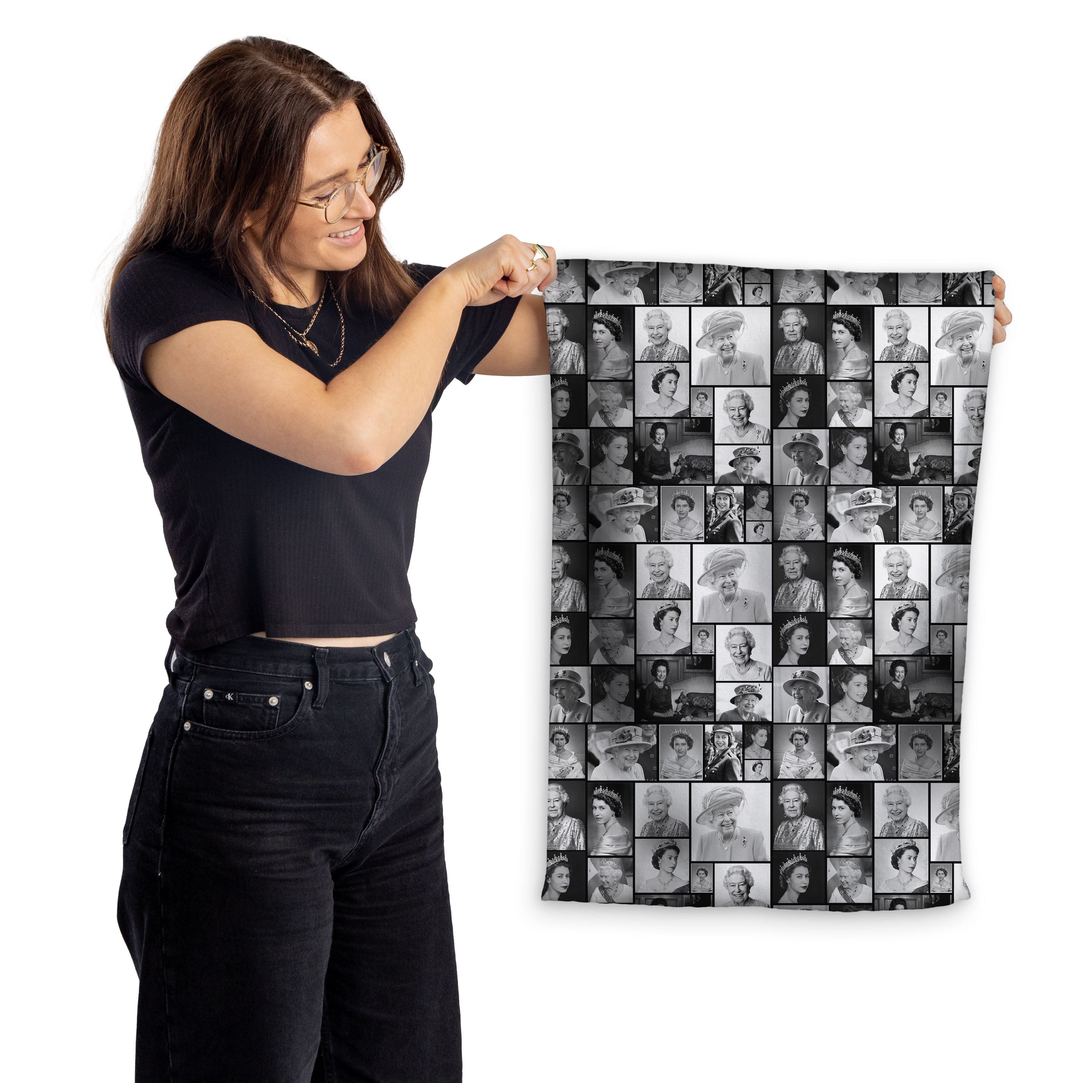 Queen Collage - Queens Commemorative Tea Towel