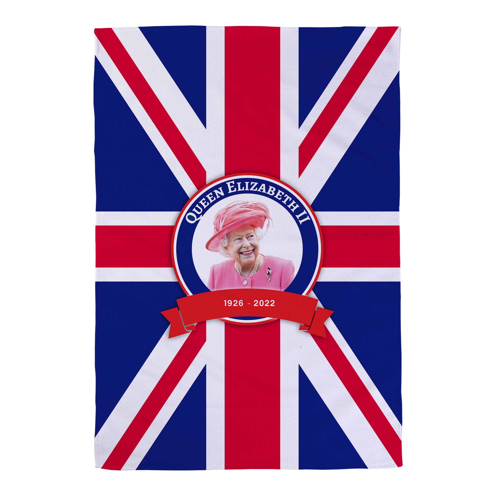 Queens Commemorative - Union Jack Flag - Lightweight, Microfibre Tea Towel