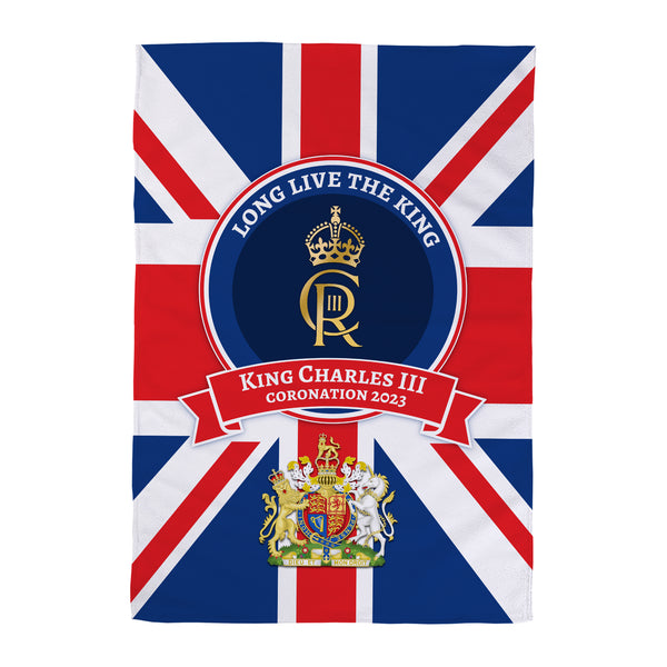 King Charles Coronation - Royal Cypher - Lightweight, Microfibre Tea Towel