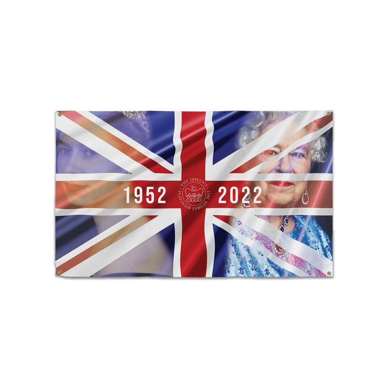 Platinum Jubilee - Queen Portraits - 5ft x 3ft Fabric Banner