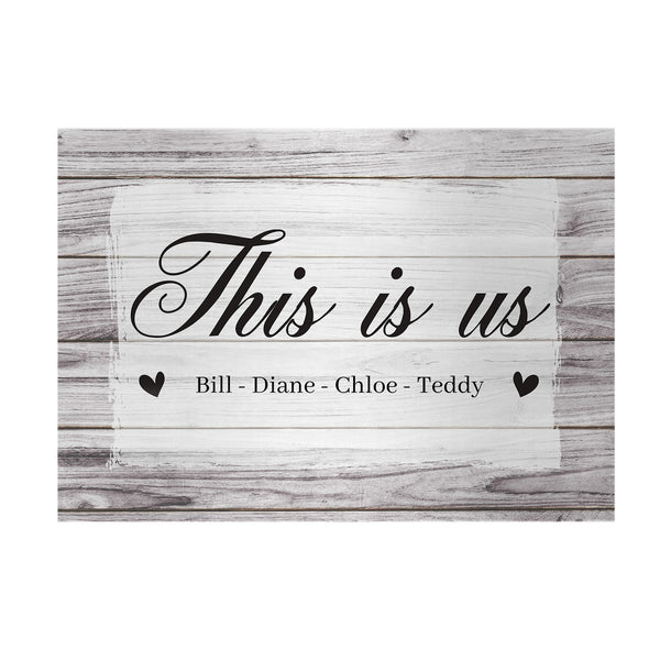 Personalised This Is Us - A4 Metal Sign Plaque