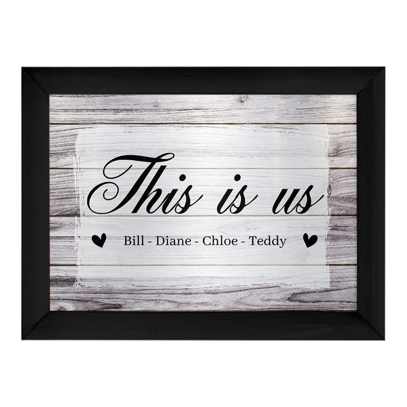 Personalised This Is Us - A4 Metal Sign Plaque