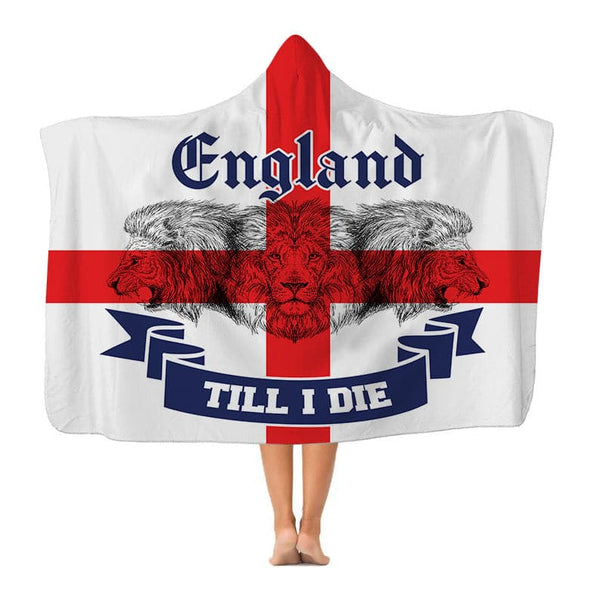 Till I Die - Roaring Lions - Euros Hooded Blanket