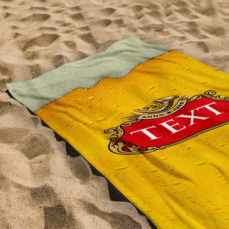 Personalised Beach Towel - Beer