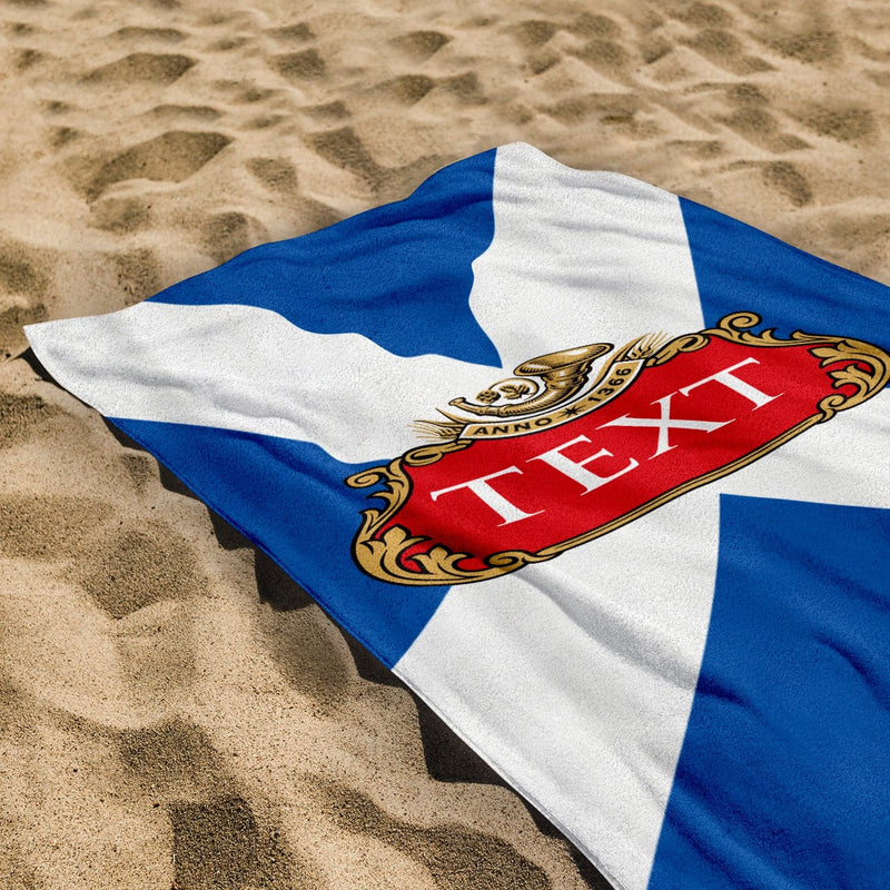 Personalised Beach Towel - Scotland Flag