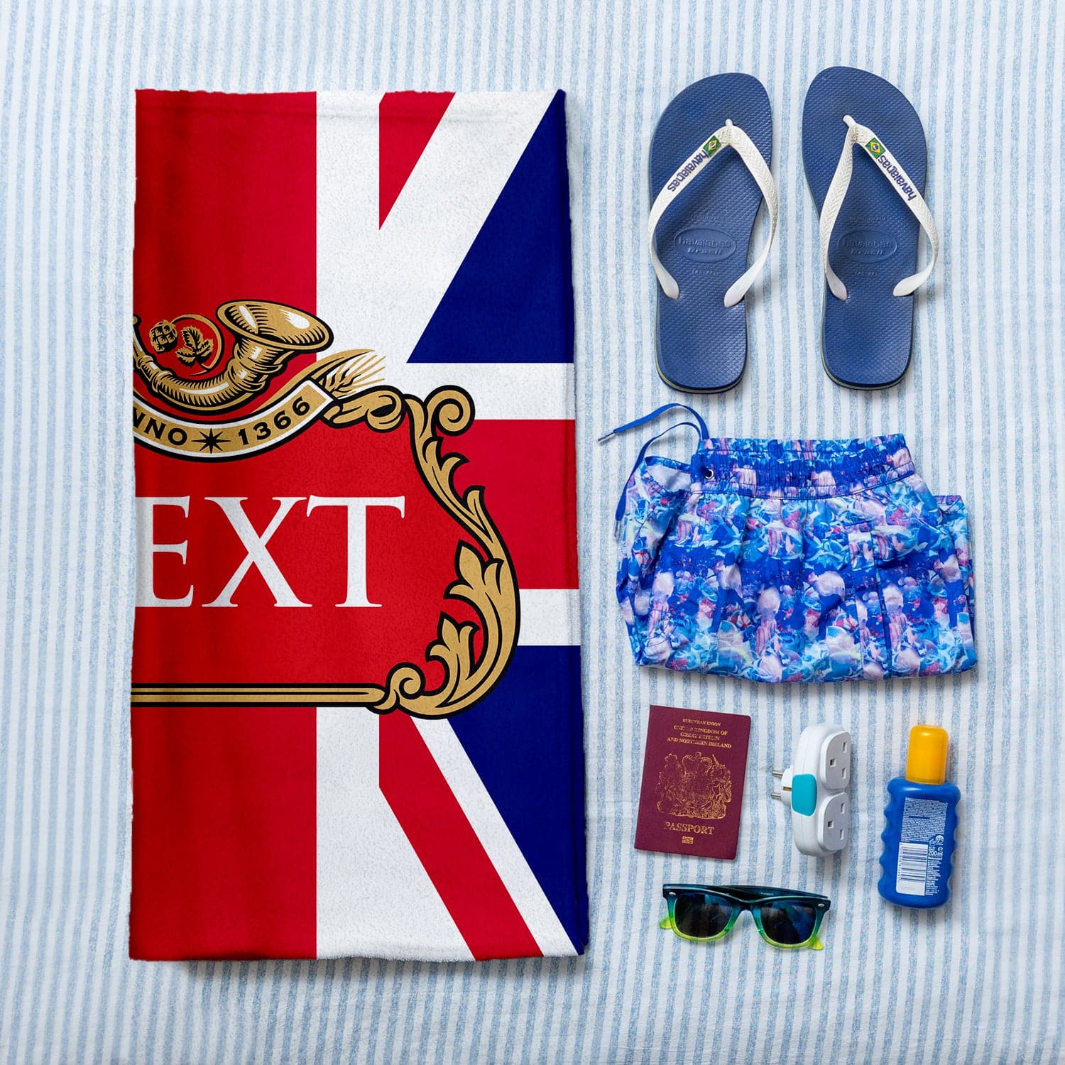 Handtuch Mit London-Motiv - Union Jack, Bus, Weiches Mikrofaser-Handtuch 76x38 Cm Für Bad, Sport & Reisen