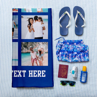 Personalised Beach Towel - Any Colour - 8 Photo
