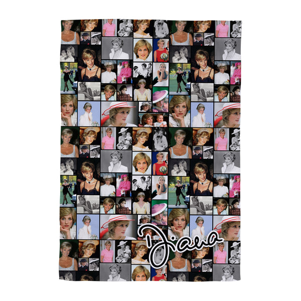 Princess Diana - Photo Collage - Memorabilia keepsake - Portrait Tea Towel