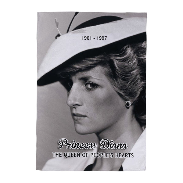 Princess Diana - The Queen Of People's Hearts - Memorabilia keepsake - Portrait Tea Towel