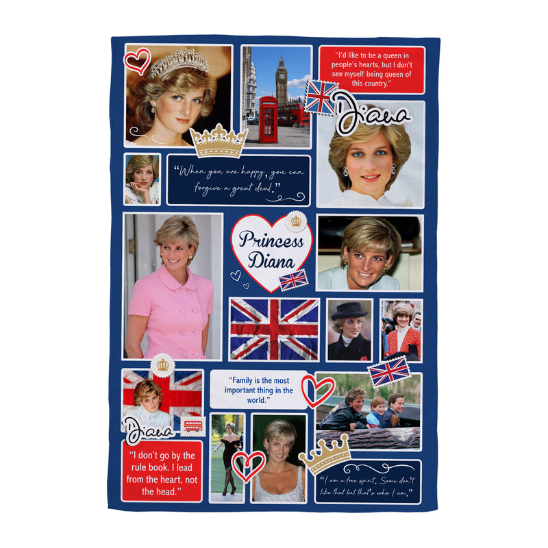 Princess Diana - Photo and Quote - Memorabilia keepsake - Portrait Tea Towel