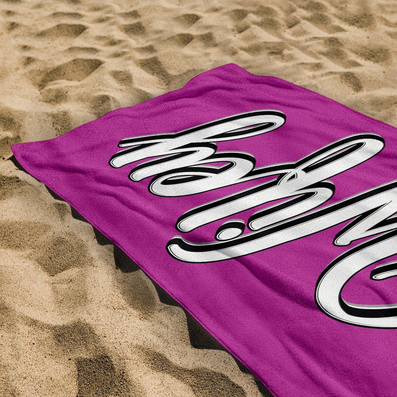 Personalised Beach Towel - Customisable Colour - Wifey