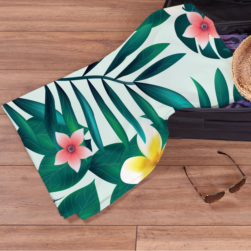 Personalised Beach Towel - Tropical Floral